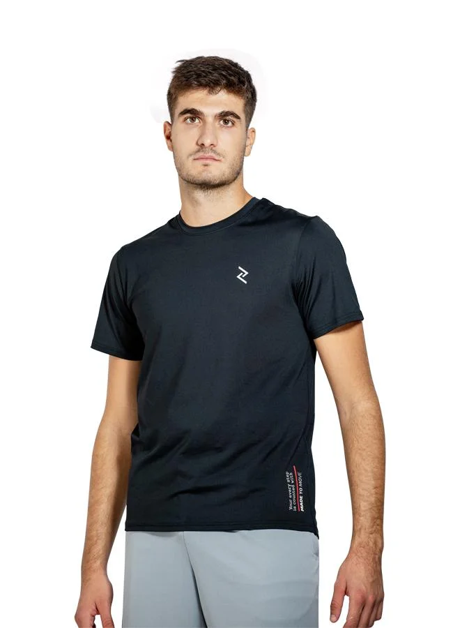 زيسي تيشيرت رجالي بأكمام قصيرة وياقة دائرية